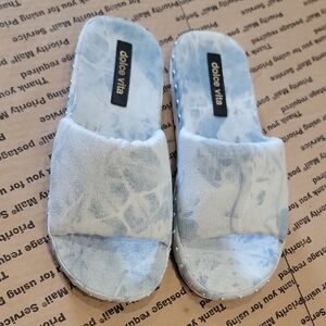 Dolce Vita Light Blue Slide Sandals